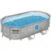 Каркасный бассейн Bestway Steel Камень 56714 (427х250х100 см) с картриджным фильтром, лестницей и защитным тентом