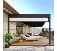 Пергола Aquaviva Авангард Отдельностоящая (ламели с электропр.) 4.0X3.6м RAL 7015 (Антрацит)