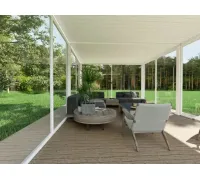 Пергола Aquaviva Авангард с креп. к стене (ламели с электропр.) 4X3.6м RAL 7015 (Антрацит)