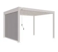 Защитный экран от ветра и солнца (ручное управление) 3 метра Белый