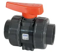 Кран шаровый промышленный ПВХ Effast BDRBK1D0500 серии "BK1" с муфтовым окончанием, d50 мм Кран шаровый промышленный ПВХ Effast BDRBK1D0500 серии "BK1" с муфтовым окончанием, d50 мм