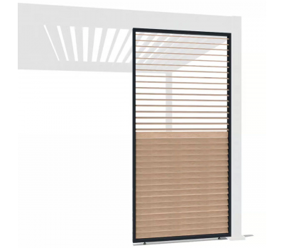 Боковая панель (горизонтальные планки с вращением),  1.0м (Антрацит)