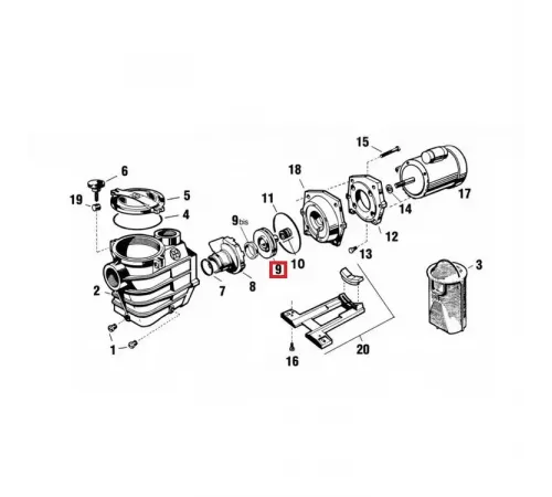 Крыльчатка к насосам Hayward Super II (SPX3031CE)