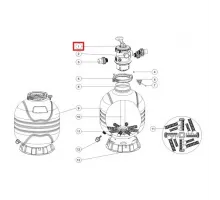 Кран шестиходовой Emaux 1.5'' с верхним подключением Т/MFV (88281550B)