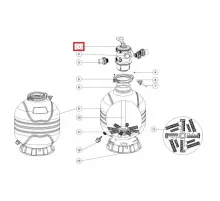 Кран шестиходовой Emaux 1.5'' с верхним подключением Т/MFV (88281550B)