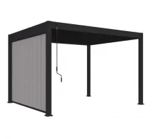 Защитный экран от ветра и солнца (ручное управление) 3 метра Антрацит