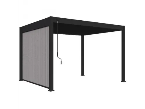Защитный экран от ветра и солнца (с электроприводом) 3 метра Антрацит