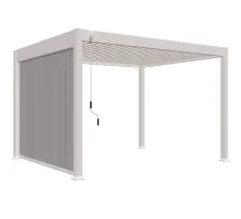 Защитный экран от ветра и солнца (ручное управление) 3 метра Белый