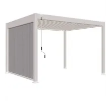 Защитный экран от ветра и солнца (с электроприводом) 4 метра Белый