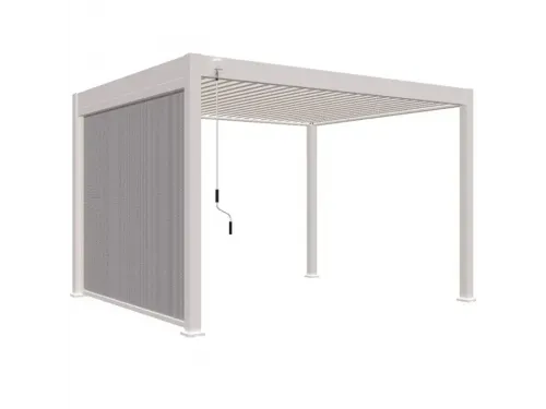 Защитный экран от ветра и солнца (ручное управление) 3 метра Белый