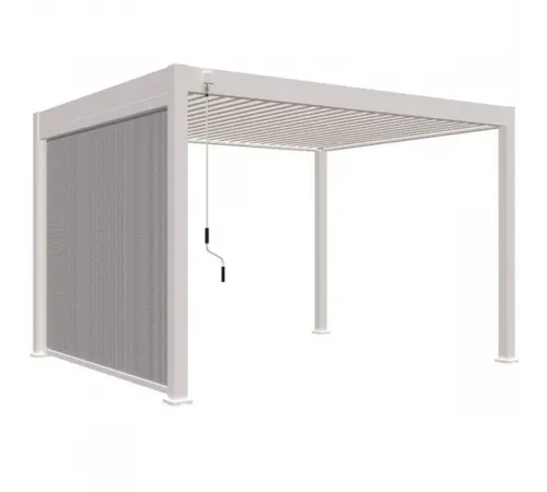 Защитный экран от ветра и солнца (ручное управление) 4 метра Белый