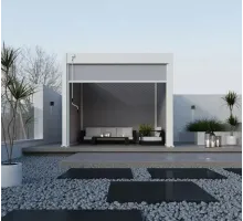 Пергола Aquaviva Модерн отдельностоящая (ламели с электроприводом) 4X3м RAL 7015 (Антрацит)