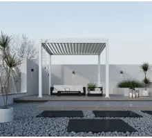 Пергола Aquaviva Модерн отдельностоящая  (ламели с электроприводом) 6X3м RAL 7015 (Антрацит)