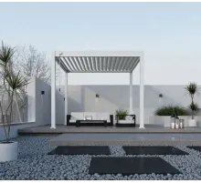 Пергола Aquaviva Модерн отдельностоящая (ручное управление ламелями) 6X3м RAL 9016 (Белая)