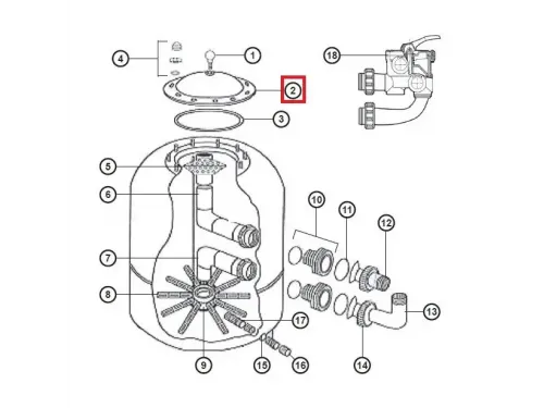 Крышка NCX12001 фильтра Hayward NC600SE2