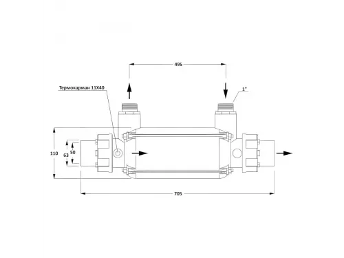 Теплообменник 91 кВт Max Dapra D-KWT-Ti 85 корпус пластик гофр.спираль титан (100807)