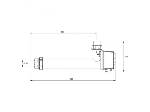 Электронагреватель  6кВт Max Dapra D-EWT-N 6 корпус пластик ТЭН инколой 400В (100276)