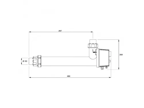 Электронагреватель  3кВт Max Dapra D-EWT-N 3 корпус пластик ТЭН титан (100281)