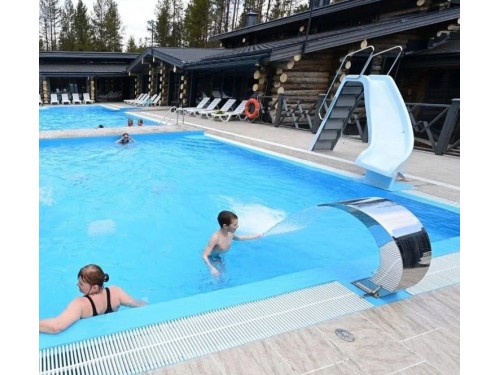 Горка композитная (поворот вправо, высота 1,78 м.) с форсункой ТМ Лагуна Пулс