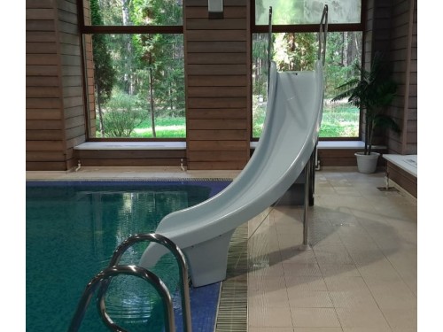 Горка композитная (поворот вправо, высота 1,78 м.) с форсункой ТМ Лагуна Пулс