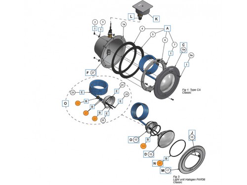 Крышка контактов лампы прожектора с муфтой и комплектом прокладок Pahlen  (633302)