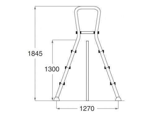 Лестница 4+4 ступени стремянка Premium Starmatrix 1324T