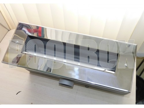 Скиммер АТ 05.23.2М узкий (универс.) с выдвижной корзиной с датчиком уровня и переливом из нерж. стали AISI-316