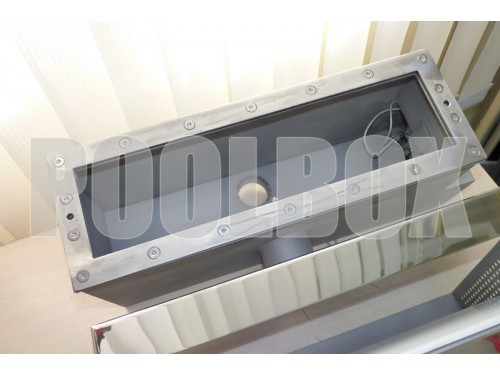 Скиммер АТ 05.23.2М узкий (универс.) с выдвижной корзиной с датчиком уровня и переливом из нерж. стали AISI-316