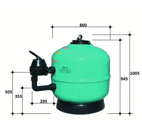 Фильтр  24м3/ч Gemas NEPTUNE 800мм с боковым вентилем 2" (021214)