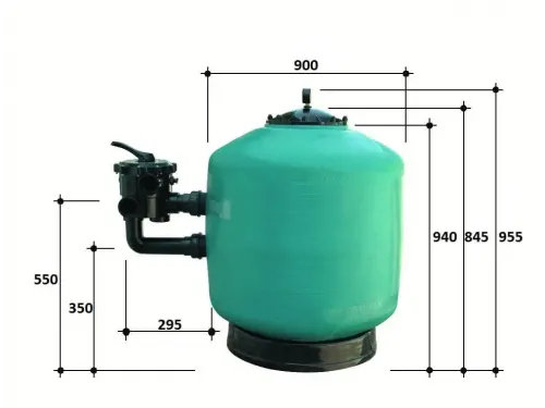 Фильтр  32м3/ч Gemas TURBIDRON BL 900мм мотаный с боковым вентилем 2" (021716)