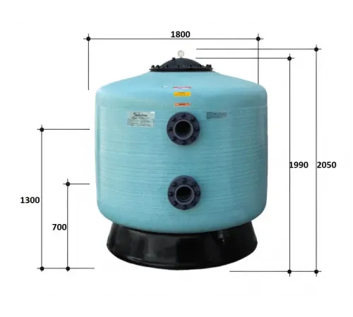 Фильтр 127м3/ч Gemas TURBIDRON 1800мм M1 фланец 140 мм (021720)