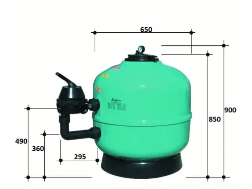 Фильтр  16м3/ч Gemas NEPTUNE 650мм с боковым вентилем 1 1/2" (021213)