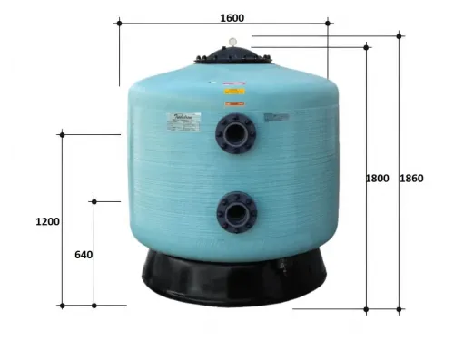 Фильтр 100м3/ч Gemas TURBIDRON 1600мм M1 фланец 125 мм (021719)