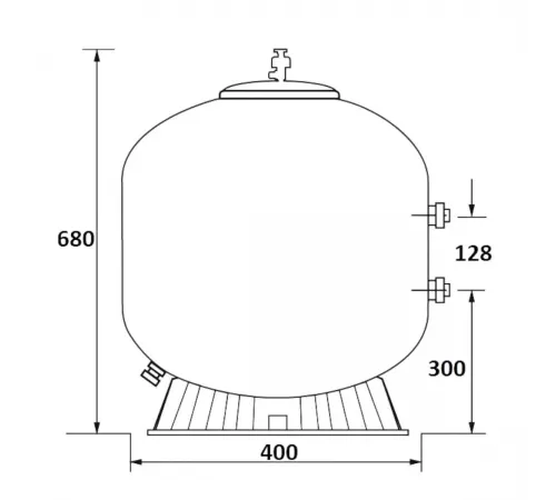Фильтр   6м3/ч Jazzi S-Series 400мм мотаный c боковым вентилем 1 1/2" (040216)