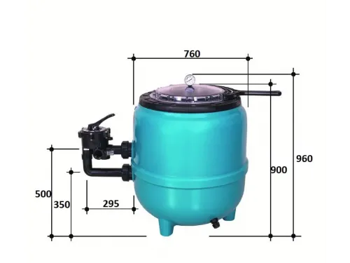 Фильтр  22,5м3/ч Gemas FILTRONE LLT 760мм прозр. крышка 400 с боковым вентилем 2" (021814LLT)