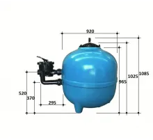 Фильтр  33м3/ч Gemas FILTRONE 920мм с боковым вентилем  2" (021815)