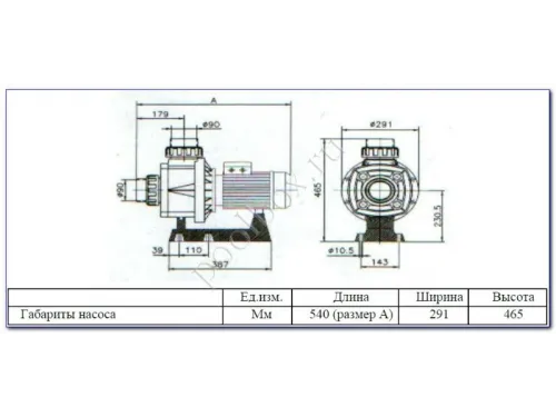 Насос (44 м3/ч, 2.3 кВт/ч, 380В) Kripsol Kapra KA-250 T