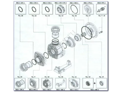 Насос (44 м3/ч, 2.3 кВт/ч, 380В) Kripsol Kapra KA-250 T