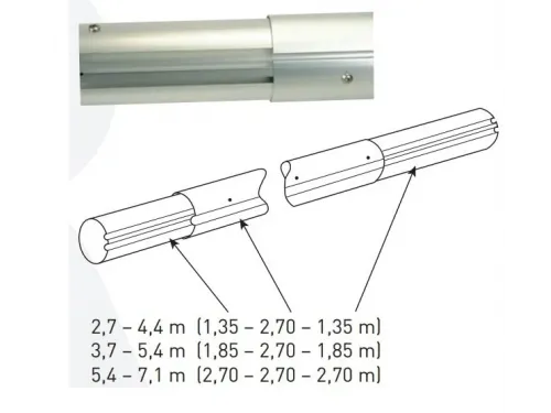 Суппорт напольный VagnerPool для сматывающего устройства (крепление на фланцах) (6013000)