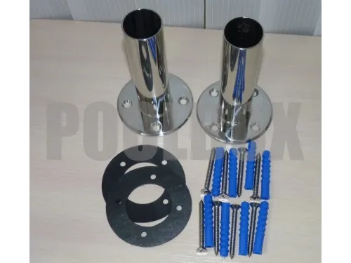 Адаптер из нерж. ст. для установки лестниц на борт бассейна АТ 10,06,1 (комплект) D=39,5 мм.