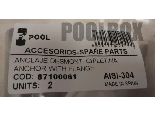 Адаптер из нерж. ст. для установки лестниц на борт бассейна Flexinox (87100061) (компл.2шт.)