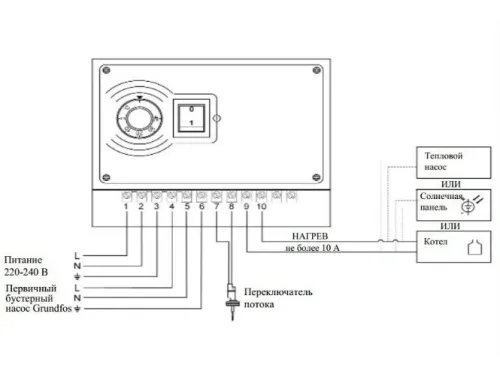 Аналоговый контроллер (термостат) Elecro для теплообменника