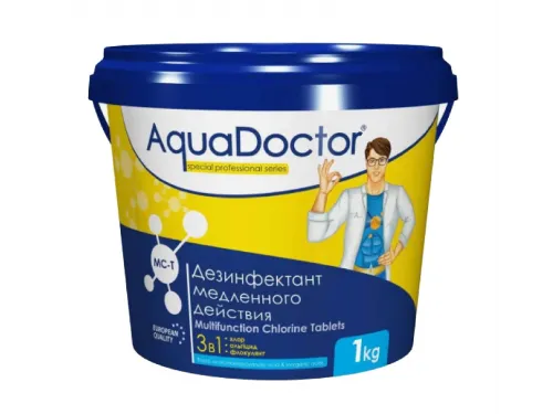 AquaDoctor MC-T ведро 1 кг. (таблетки 20 гр.) на основе хлора и против роста водорослей