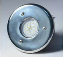 Прожектор АТ 16.07 "Mini" светодиодный (5 Вт, белый,  2" Н.Р.) из нержавеющей стали AISI-304