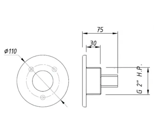 Прожектор АТ 16.11М "Mini" светодиодный с пультом ДУ (3 Вт, RGB,  2" Н.Р.) из нержавеющей стали AISI-316