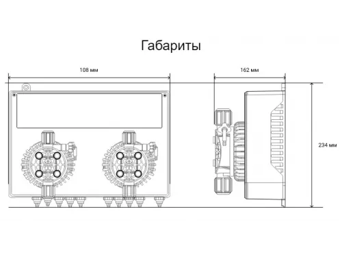Станция контроля и дозирования хим. реагентов (PH/Redox/CL) Aquaviva pH/Rx+Free Cl 5 л/ч