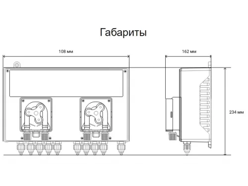 Станция контроля и дозирования хим. реагентов (PH/Redox/CL) Aquaviva pH/Rx+Free Cl 1.5л/ч