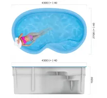 Композитный бассейн Барселона 4,30*2,70*1,55 м., Франмер