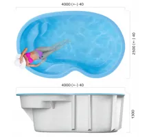 Композитный бассейн Барселонет 4,00*2,50*1,30 м., Франмер