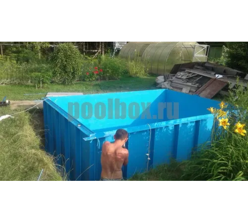 Полипропиленовый бассейн 2,0*2,0*1,5 м.